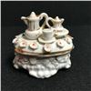 Image 1 : Antique Victorian Porcelain & Gilt Tea Set Fairing, Trinket Box