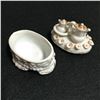 Image 4 : Antique Victorian Porcelain & Gilt Tea Set Fairing, Trinket Box