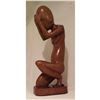 Image 1 : Vintage Mid Century Wood Carving, Despair, Figurative Nude