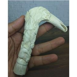 Handcarved Antler, Cane Walking Stick Handle, Native American Eagle Totem
