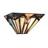 Image 1 : Mission-style Textured Art Glass Wall Sconce