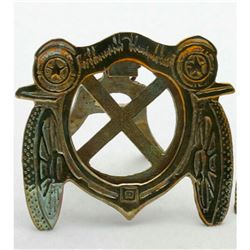 Antique Art Nouveau Brass Car Design Frame