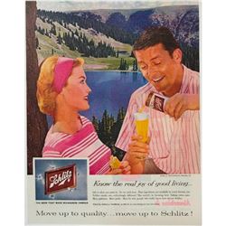 1959 Mid-century Schlitz Milwaukee Beer Magazine Advertisement