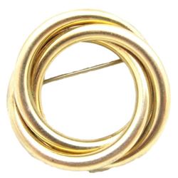 Vintage Signed 12kt Gold Filled Circle Brooch Pin