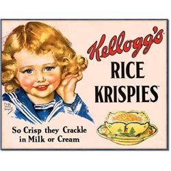 Vintage-style Rice Krispies Metal Kitchen Sign