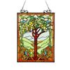 Image 1 : Tree of Life Stained Glass Hanging Window Panel