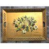 Image 1 : Mid Century Nashco Tole Ware Handpainted Grapes, Fruit Tray