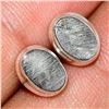 Image 1 : Swedish Meteorite Sterling Silver Post Earrings