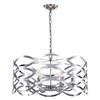 Image 1 : Transitional Modern Chrome Six Light Ceiling Pendant