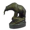 Image 2 : Signed Bronze Sculpture, Young Bear With Catch of the Day, Lodge, Fish Camp