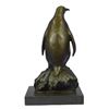 Image 10 : Signed Mother Penguin & Chick Bronze Sculpture