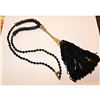 Image 1 : Rare Vintage Miriam Haskell Black Tassel Extended Length Necklace