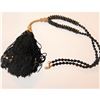 Image 2 : Rare Vintage Miriam Haskell Black Tassel Extended Length Necklace