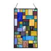 Image 2 : Modern Geometric Multi Media Stained Glass Hanging Window Panel