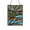 Image 2 : Tiffany Style Stained Glass River Scene Window Panel