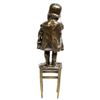 Image 2 : After Juan Clara, Young Girl on Stool Bronze Figure