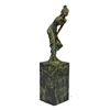 Image 2 : Classical Gypsy Peasant Girl Bronze Sculpture Bookend