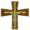 Image 2 : Handcarved Ukrainian Wood & Gilt Crucifix Cross