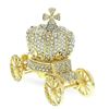 Image 2 : Russian Royal Gilt & Crystal Crown Coach Jewel Box