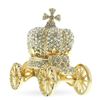 Image 3 : Russian Royal Gilt & Crystal Crown Coach Jewel Box