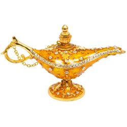 Golden Genie Jeweled Lamp Trinket Box