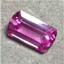 12.9ct Drilled Cushion Cut Brazilian Pink Topaz Gemstone