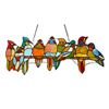 Image 1 : Birds On A Vine Stained Glass Hanging Panel
