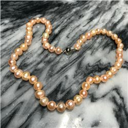 7-8mm Pink Cultured Pearls 18" Necklace