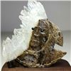 Image 1 : Native American Tribal Leader Carved Quartz Cluster Display Specimen