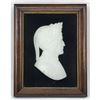 Image 1 : 1920's Italian Alabaster Cameo Silhouette, Bust of Poet Dante, Divine Comedy