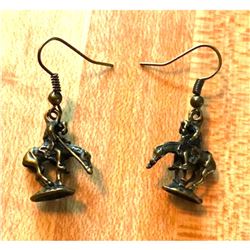After Fraser, End of The Trail Bronze Earrings