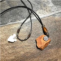 Pair of Native Amerian Indian Artifact Necklaces