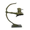 Image 4 : Original Artist Signed Abstract Native American Indian Bronze Bust Sculpture, Mohawk Archer