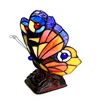 Image 2 : Tiffany-style Stained Glass Butterfly Accent Lamp