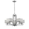 Image 2 : Contemporary Chrome & Opal Glass Pendant Light