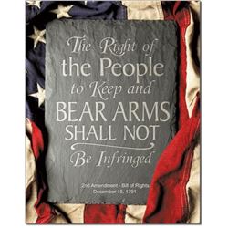 The Right Of The People, 2nd Amendment Metal Pub Bar Sign