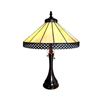 Image 1 : Modern Tiffany-style Variegated Paneled Stained Glass Table Lamp