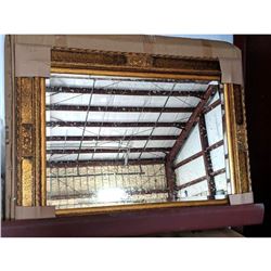 Aesthetic Style Floral Gilt-Framed Beveled Mirror