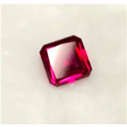 1.9 Burmese Red Square Cut BiancoÂ® Lab-created Ruby