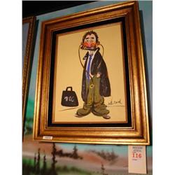 Doctor clown original-oil painting in f