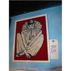 Original Crochet Pierott Clown red back