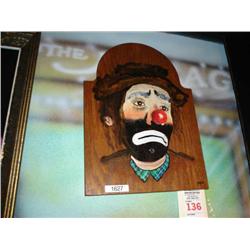 Hand Painted face on wood by Joyce Labu