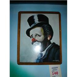 Meketi Reproduction paint on wood clown