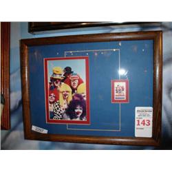 Print of clowns with stamp Print of clo