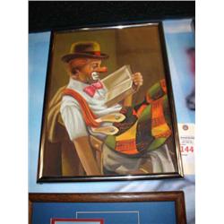 Hopkin clown reading book reporduction 