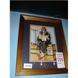 Oberstien framed print of clown Reading
