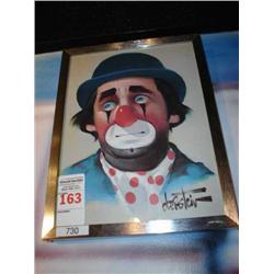 framed Watercolor print of clown by Dir