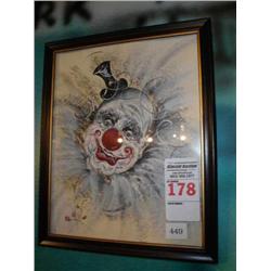print of clown face 