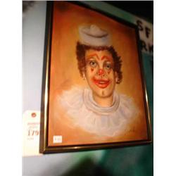 frame femaile clown in water color by j