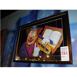origional oil on mirror of jazz clown